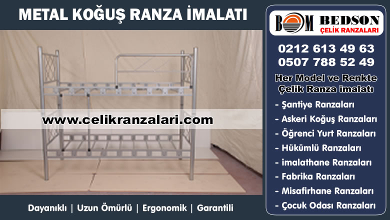 Askeri Koğuş Ranza İkili - Merdivenli