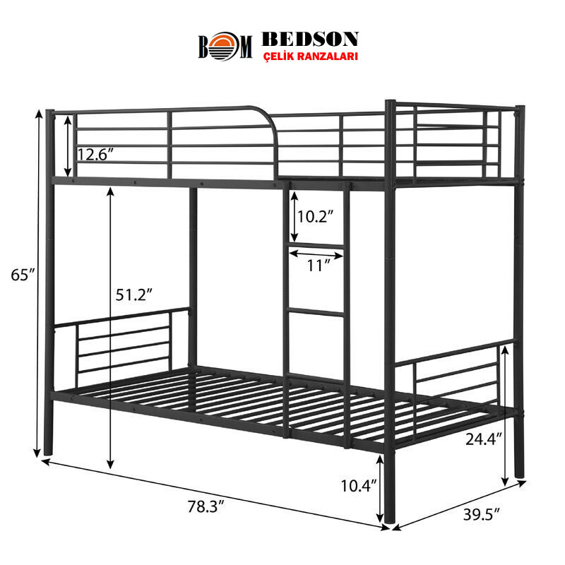 İkili Çelik Ranza Boyutları